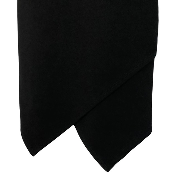 WINDSOR | Black Spaghetti Strap Asymmetrical Hem Mini Slim Bodycon Dress - Picture 5 of 14